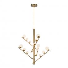Kuzco Lighting Inc CH55530-BG/OP - Cypress 5 Head Brushed Gold/Opal Glass LED Chandelier