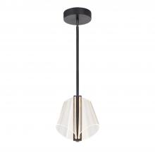 Kuzco Lighting Inc PD62511-BK/LG-UNV - Mulberry 11-in Black/Light Guide LED Pendant