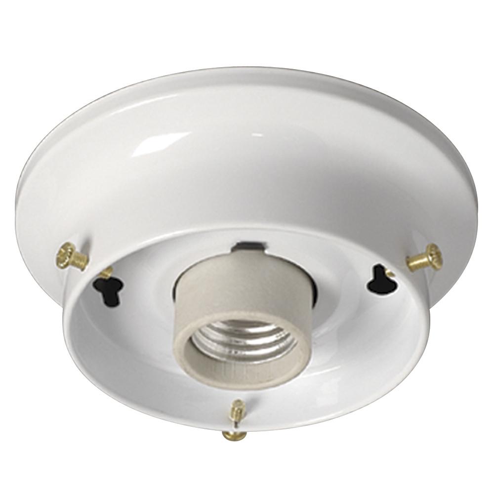 3-1/4&#34; One-light Indoor Ceiling Holder - White