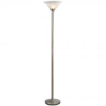 Galaxy Lighting 537001PT - Torchiere - Pewter with Marbled Glass (Tri-Lite Switch)