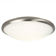 Galaxy Lighting 612392BN - Flushmount - Brushed Nickel with Satin White Glass