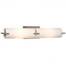 Galaxy Lighting ES710692BN - 2-Light Bath & Vanity Light - in Brushed Nickel finish with Satin White Glass
