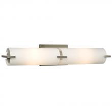 Galaxy Lighting 710692BN - 2 Light Vanity - in Brushed Nickel with Satin White Glass