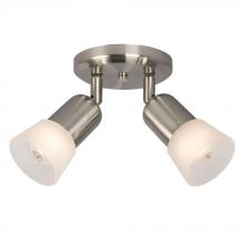 Galaxy Lighting 754182BN/FR - 2 Light Spot Light - Brushed Nickel with Frosted Glass