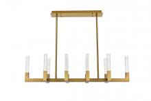 Elegant 1030G48SG - Noemi Pendant L48" W12" H12" L10 DIM 3CCT Satin Gold