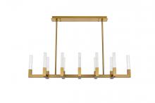 Elegant 1030G54SG - Noemi Pendant L54" W12" H12" L12 DIM 3CCT Satin Gold