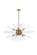 Elegant 2502D36SG - Sienna 36 inch crystal rod pendant in gold