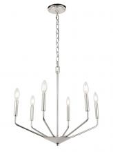 Elegant LD8027D22C - Enzo 6 light Chrome pendant
