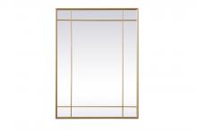 Elegant MR3A3040BRA - Viola Wall mirror 30"W x 40"H brass