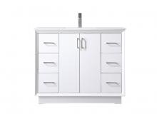 Elegant VF19642WH - Vanity Cabinet 6Dw 2Dr 42"W x 22"D x 35"H white