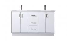 Elegant VF19660DWH - Vanity Cabinet 3Dw 4Dr 60"W x 22"D x 35"H white