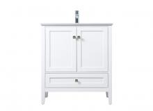 Elegant VF21130WH - Vanity Cabinet 2dr 1dw W30''xD19''xH34" White