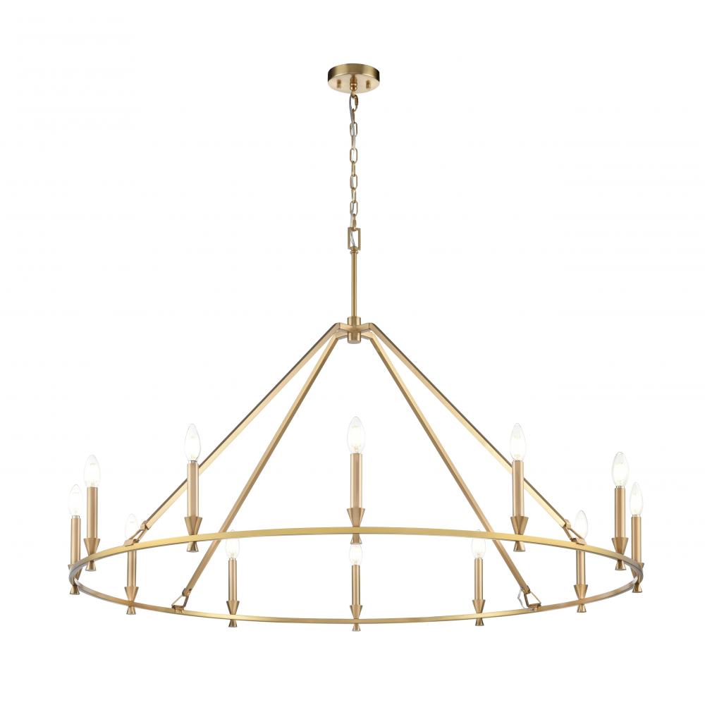 Carisbrooke 50&#34; Chandelier, Brass