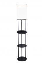 AFJ - Adesso 3116-01 - Charging Station Shelf Floor Lamp
