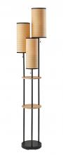 AFJ - Adesso 4305-12 - Trio Floor Lamp - Black and Antique Brass