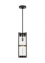 Visual Comfort & Co. Studio Collection 6226701EN7-71 - Alcona transitional 1-light LED outdoor exterior pendant lantern in antique bronze Finish