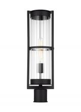 Visual Comfort & Co. Studio Collection 8226701EN7-12 - Alcona transitional 1-light LED outdoor exterior post lantern in black Finish