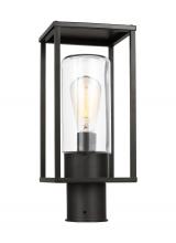 Visual Comfort & Co. Studio Collection 8231101EN7-71 - Vado transitional 1-light LED outdoor exterior post lantern in antique bronze Finish