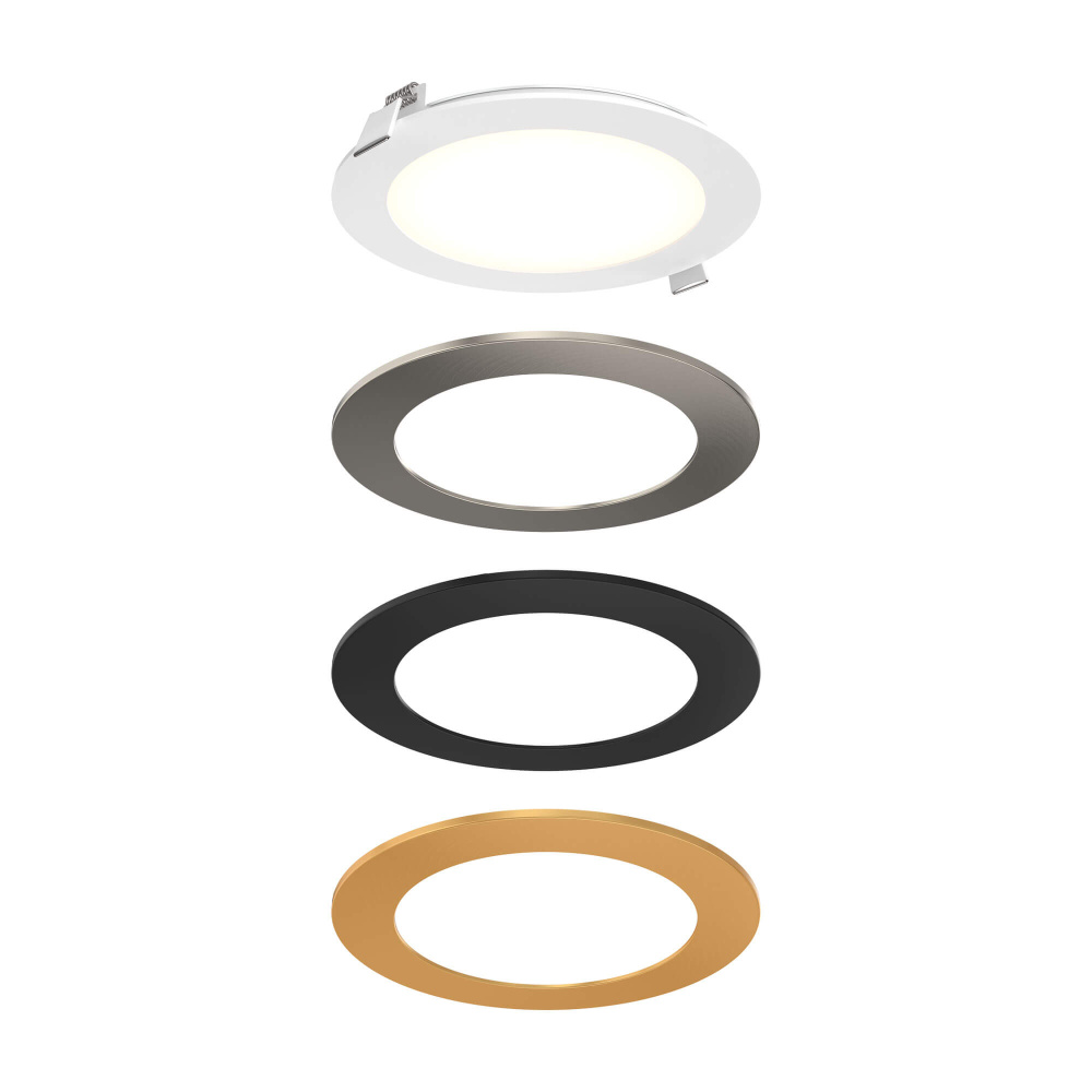 Recessed panel light with included trims