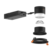 Dals RC06-CC-20-WWBK - 6in Modular Downlight, 5CCT, 20 degree Beam Angle, Wall Wash Reflector, Black