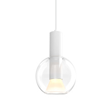 Dals IRPD-CC-WH - 9in Blown glass pendant, zero gravity canopy