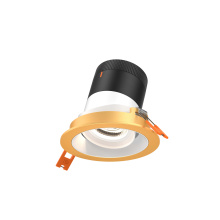 Dals RC03-CC-20-GMBWH-TGD - 3in Modular Downlight, 5CCT, 20 degree Beam Angle, Gimbal Reflector, White, Gold trim