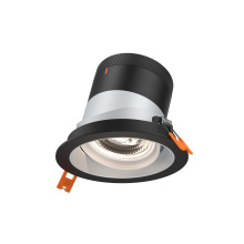 Dals RC04-CC-35-GMBAZ-TBK - 4in Modular Downlight, 5CCT, 35 degree Beam Angle, Gimbal Reflector, Alzak, Black trim