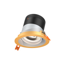 Dals RC04-CC-35-GMBAZ-TGD - 4in Modular Downlight, 5CCT, 35 degree Beam Angle, Gimbal Reflector, Alzak, Gold trim