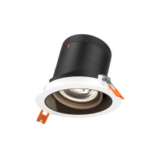 Dals RC04-CC-20-GMBBK-TWH - 4in Modular Downlight, 5CCT, 20 degree Beam Angle, Gimbal Reflector, Black, White trim