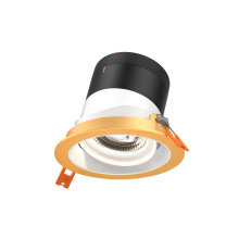 Dals RC04-CC-20-GMBWH-TGD - 4in Modular Downlight, 5CCT, 20 degree Beam Angle, Gimbal Reflector, White, Gold trim