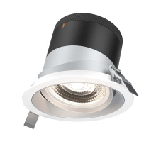 Dals RC06-CC-35-GMBAZ-TWH - 6in Modular Downlight, 5CCT, 35 degree Beam Angle, Gimbal Reflector, Alzak, White trim