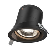 Dals RC06-CC-35-GMBBK-TBK - 6in Modular Downlight, 5CCT, 35 degree Beam Angle, Gimbal Reflector, Black, Black trim