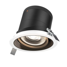 Dals RC06-CC-35-GMBBK-TWH - 6in Modular Downlight, 5CCT, 35 degree Beam Angle, Gimbal Reflector, Black, White trim