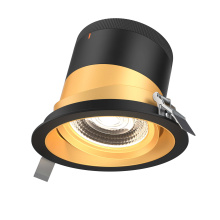 Dals RC06-CC-35-GMBGD-TBK - 6in Modular Downlight, 5CCT, 35 degree Beam Angle, Gimbal Reflector, Gold, Black trim
