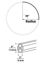 Visual Comfort & Co. Architectural Collection 700MOBH9060S - Pre-Bent 90ÃƒÆ’Ã¢â‚¬Å¡Ãƒâ€šÃ‚Â° Curve MonoRail