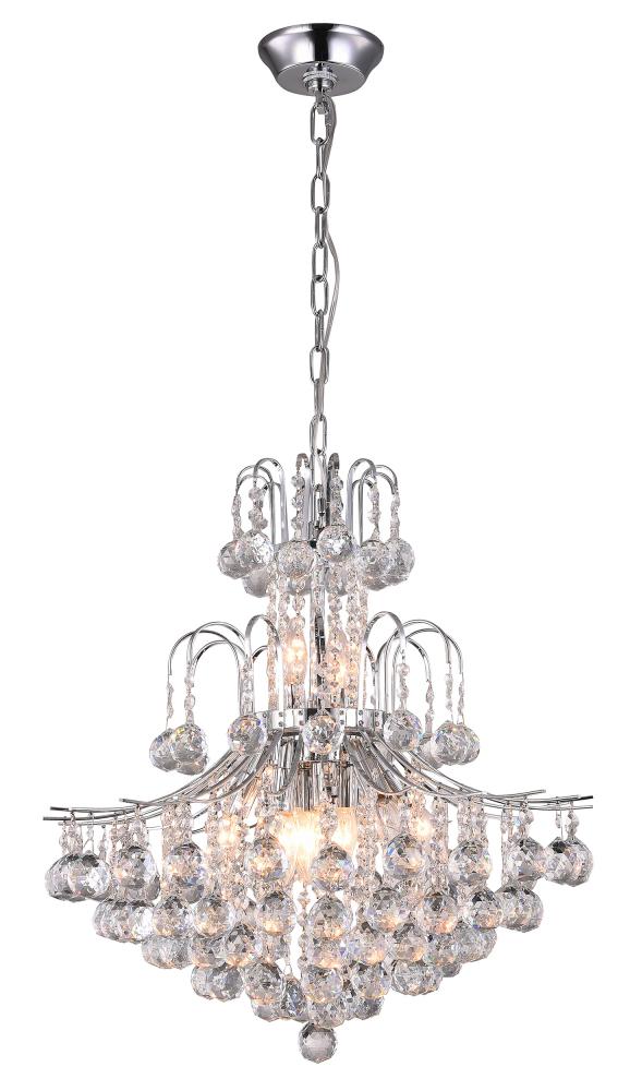 Chandelier Metal & Crystal