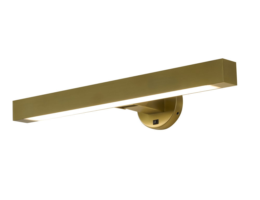 4-Light Satin Brass Wall Sconce With A White Frosted Acrylic diffuser