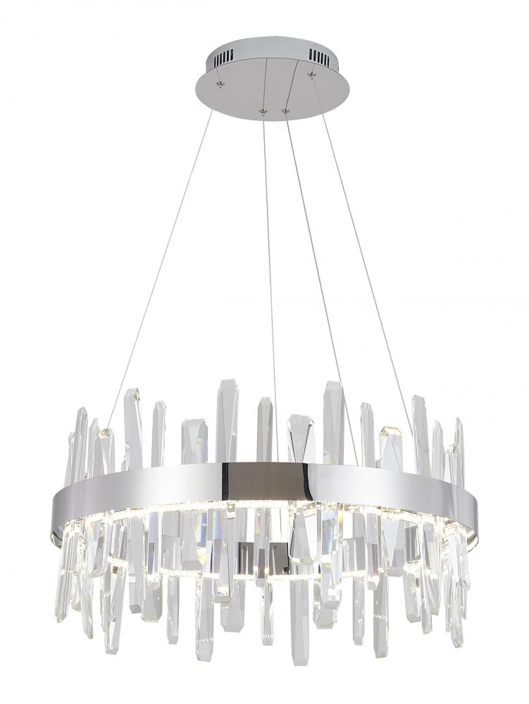 LED Chandelier  Stainless Steel & Crystal