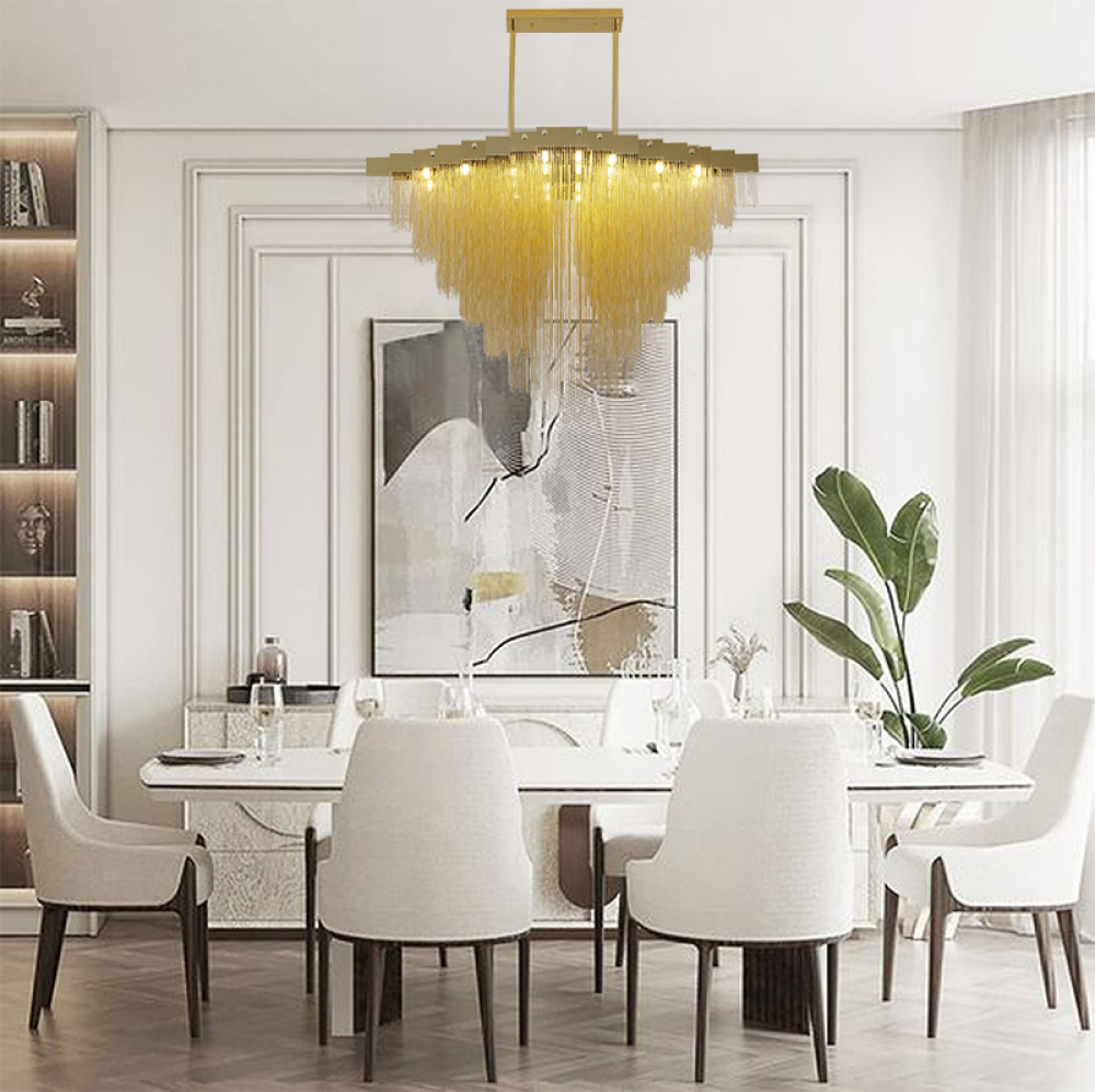 Gold Prism Chandelier