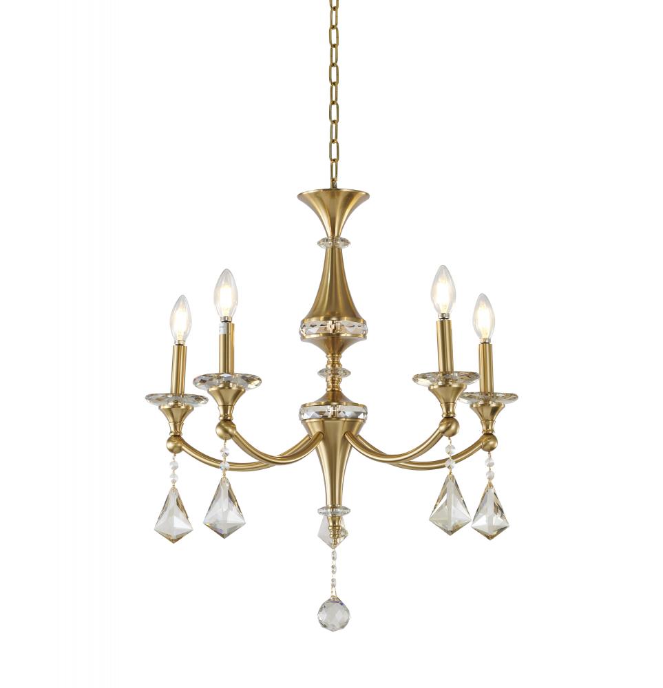 Chandelier Satin Brass