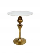 Bethel International Canada AE695AB - Accent Furniture Stainless Steel & Marble