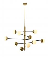 Bethel International Canada AV71C39BR - Chandelier Brass & Black