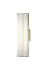 Bethel International Canada BLT104W15BR - 1-Light Matte Brass LED Wall Sconce With A Clear Frosted Glass Shade