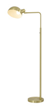 Bethel International Canada BTG105FBR - 1-Light Satin Brass Metal Floor Lamp With A Metal Shade