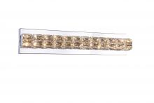 Bethel International Canada DIN11W24CH - 1-Light Chrome Wall Sconce With Clear Crystal Accents