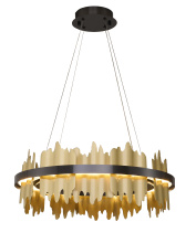 Bethel International Canada FT125C23B - Black and Brass LED Chandelier