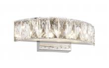 Bethel International Canada FT40W12CH - 1-Light Chrome LED Wall Sconce With Clear Crystal Accents