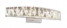 Bethel International Canada FT41W18CH - 1-Light Chrome LED Wall Sconce With Clear Crystal Accents