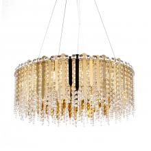 Bethel International Canada GL402C24G - Chandelier Stainless Steel & Crystal