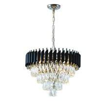 Bethel International Canada GL410C20CH - Chandelier Black and Chrome